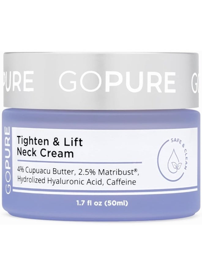 goPure Neck Firming Cream - Anti-Aging Neck Cream For Tightening And Wrinkles For An Even Skin Tone And Neck Lift - With Pro-Active Firming Complex, 1.7 Oz - Image 1